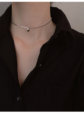 小众设计轻奢感短款日韩风银项链