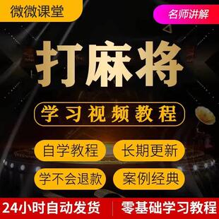 打麻将视频教程教学培训课程在线自学技巧零基础从入门到精通教程