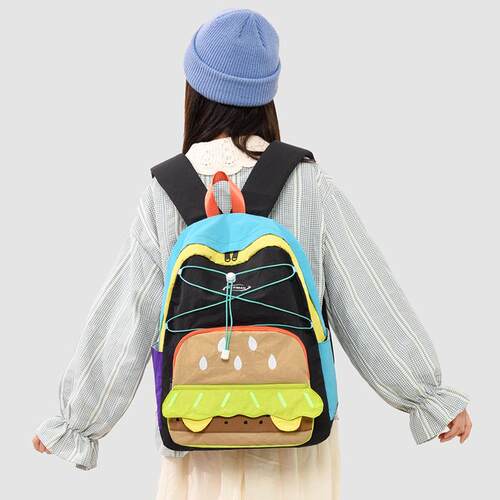 可爱卡通小学生书包颜值高大容量简约学生背包少女青春校园双肩包