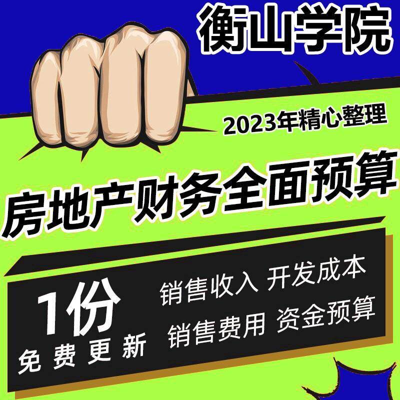 房地产财务全面预算编制表销售收入费用开发成本资产负债预算模板