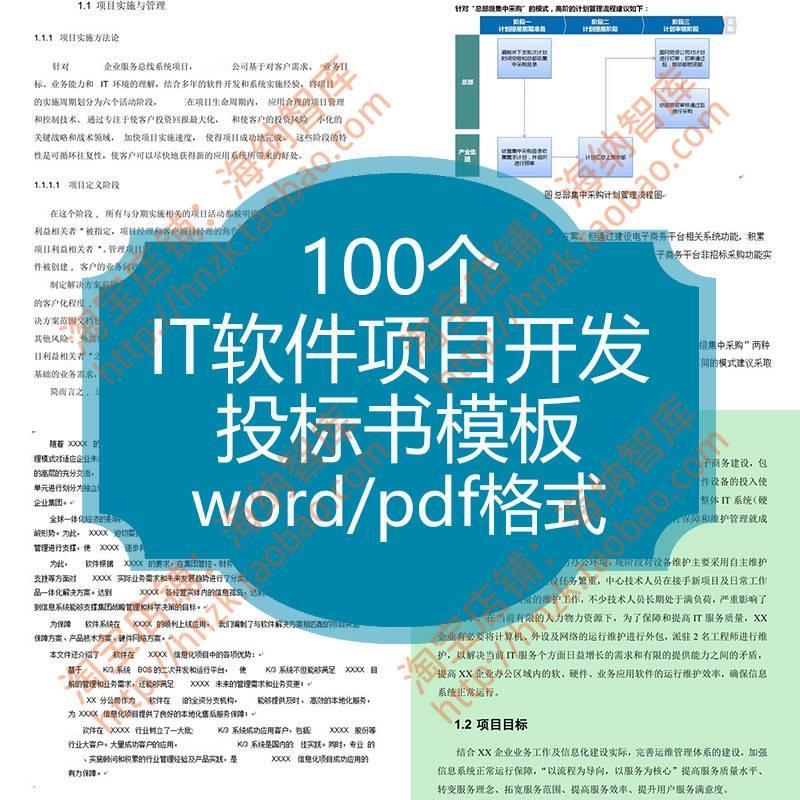 软件项目开发投标书模板IT公司java技术银行解决方案管理系统范文