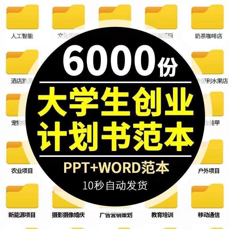 大学生创业创新互联网+大赛项目计划书word大创ppt模板挑战杯申请