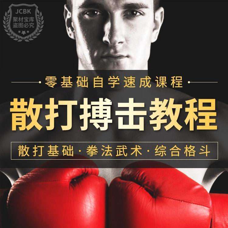 散打自由搏击综合格斗视频教程零基础学拳腿摔法武术攻防实战战术