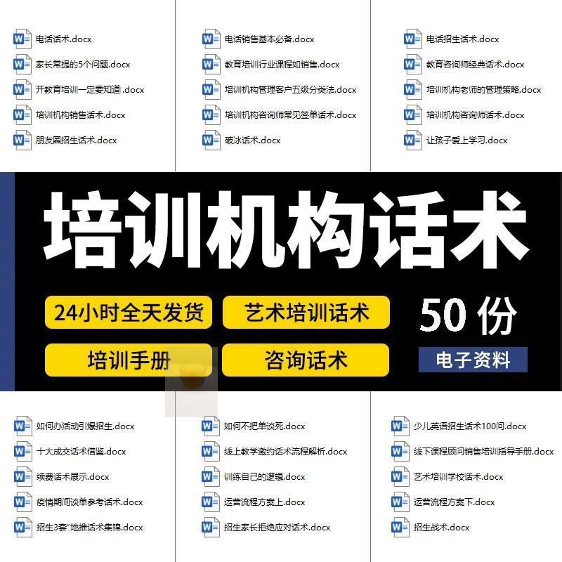 艺术培训学校教育机构咨询师谈单家长沟通电话邀约话术技巧资料