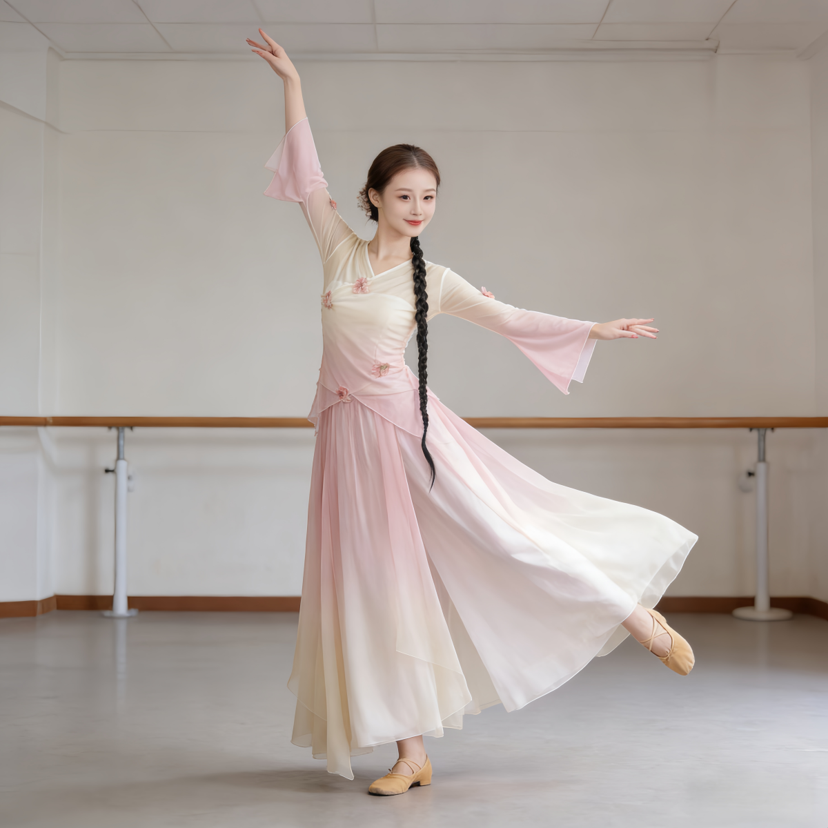 古典舞服装演出服裙裤日常纱衣女飘逸练功服仙气中国舞舞蹈服成人