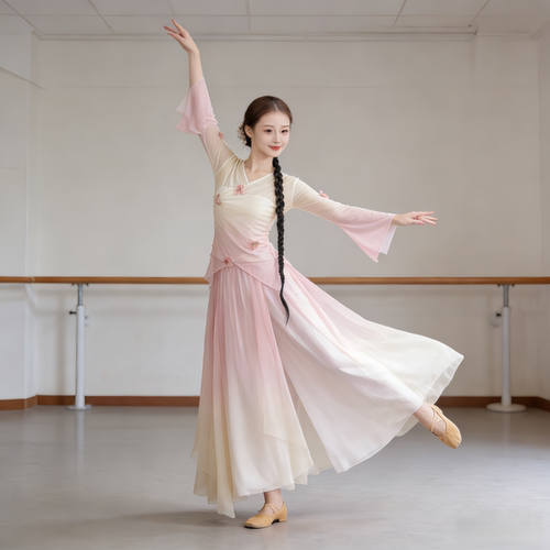 新款古典舞女成人日常纱衣练功服
