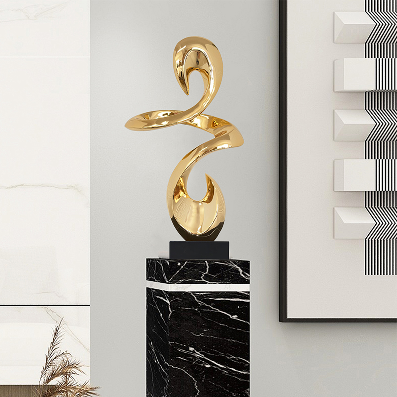 高级感轻奢事事如意摆件办公室玄关电视柜客厅过道落地大型艺术感