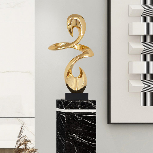 事事如意高级感轻奢摆件办公室玄关电视柜客厅过道落地大型艺术感