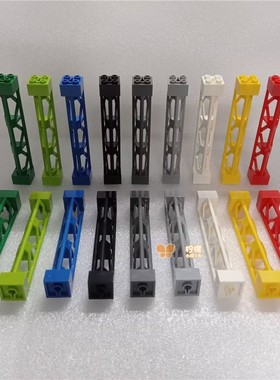 小颗粒积木零配件MOC房屋电线立柱子建筑火车轨道支撑铁架子58827