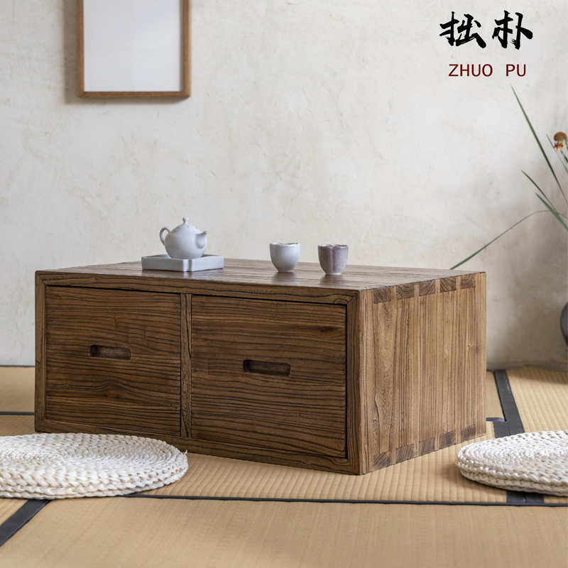实木榫卯储物榻榻米飘窗茶几茶桌