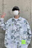 2025春季新款港风原创衬衣夹克扎染衬衫外套拉蓝GC10-P45，男装夹克，电商B277A（原A068）