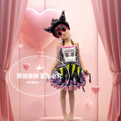 男女生日套装奥特曼变形金刚铠甲气球公主裙儿童吊带洛丽塔蓬蓬裙