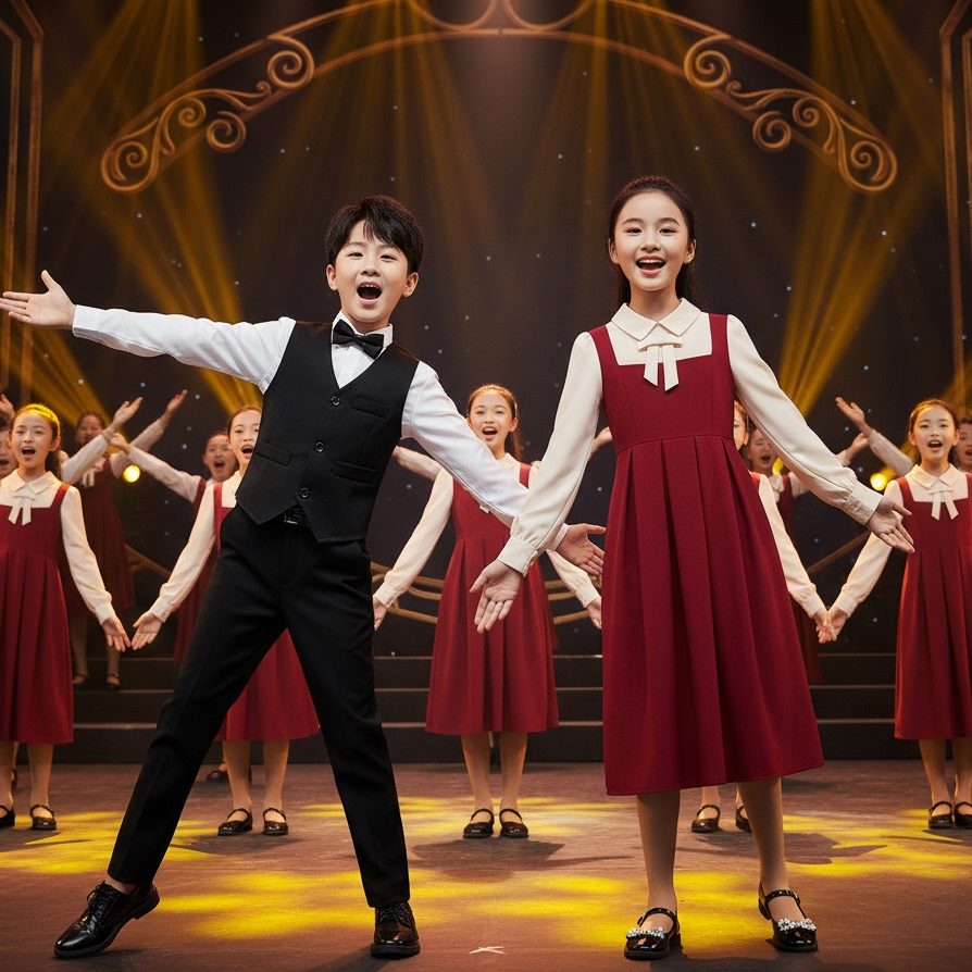 儿童合唱演出服中小学生大合唱团
