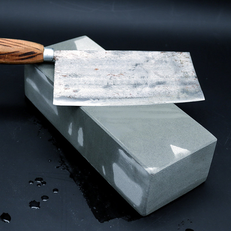 特大号天然 青岩石 中粗800目 家用油石 菜刀双面开刃 荡石 砥石