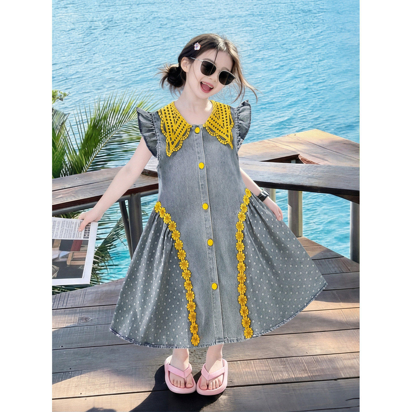 女童夏装无袖连衣裙2026夏季新款