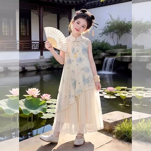 女童旗袍高端国风儿童新中式夏款
