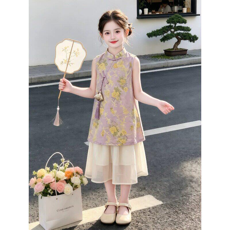 女童连衣裙夏季2026新款儿童童装时髦国风旗袍裙女孩夏款网红裙子