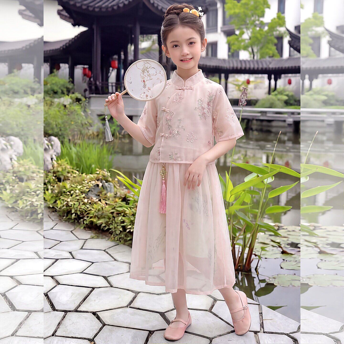 女童夏季汉服连衣裙2026新款儿童