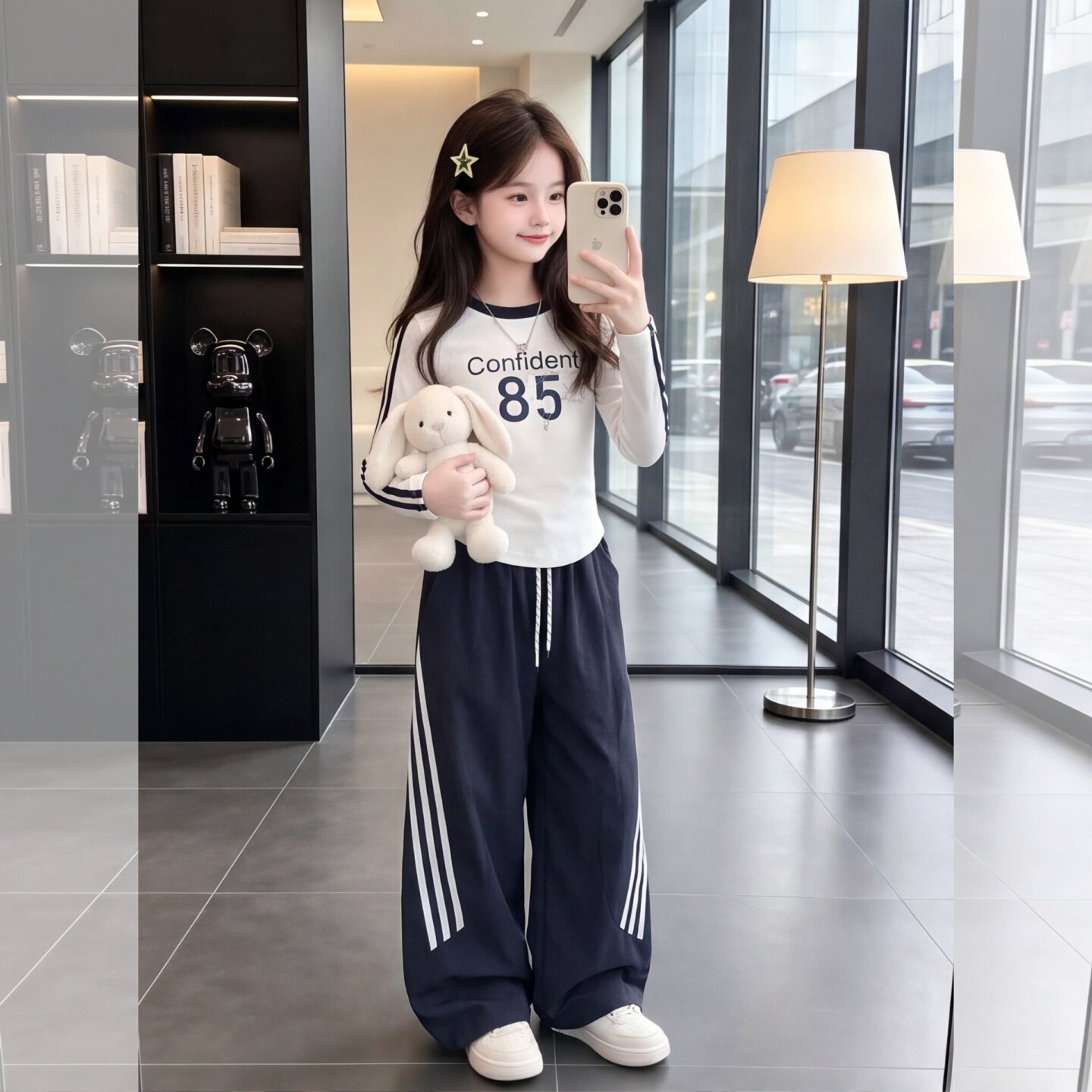女童春秋洋气T恤运动裤两件套