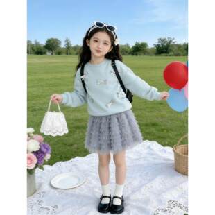 女童连衣裙夏装2026新款儿童夏季卫衣裙子套装女大童公主裙春秋款