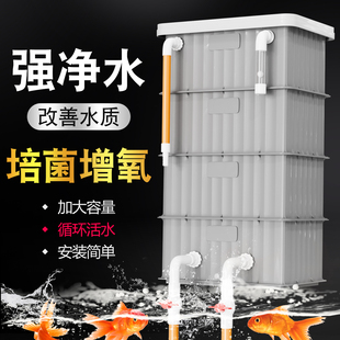 过滤器周转箱鱼缸过滤盒三合一水循环过滤系统自制 diy上置滴流盒
