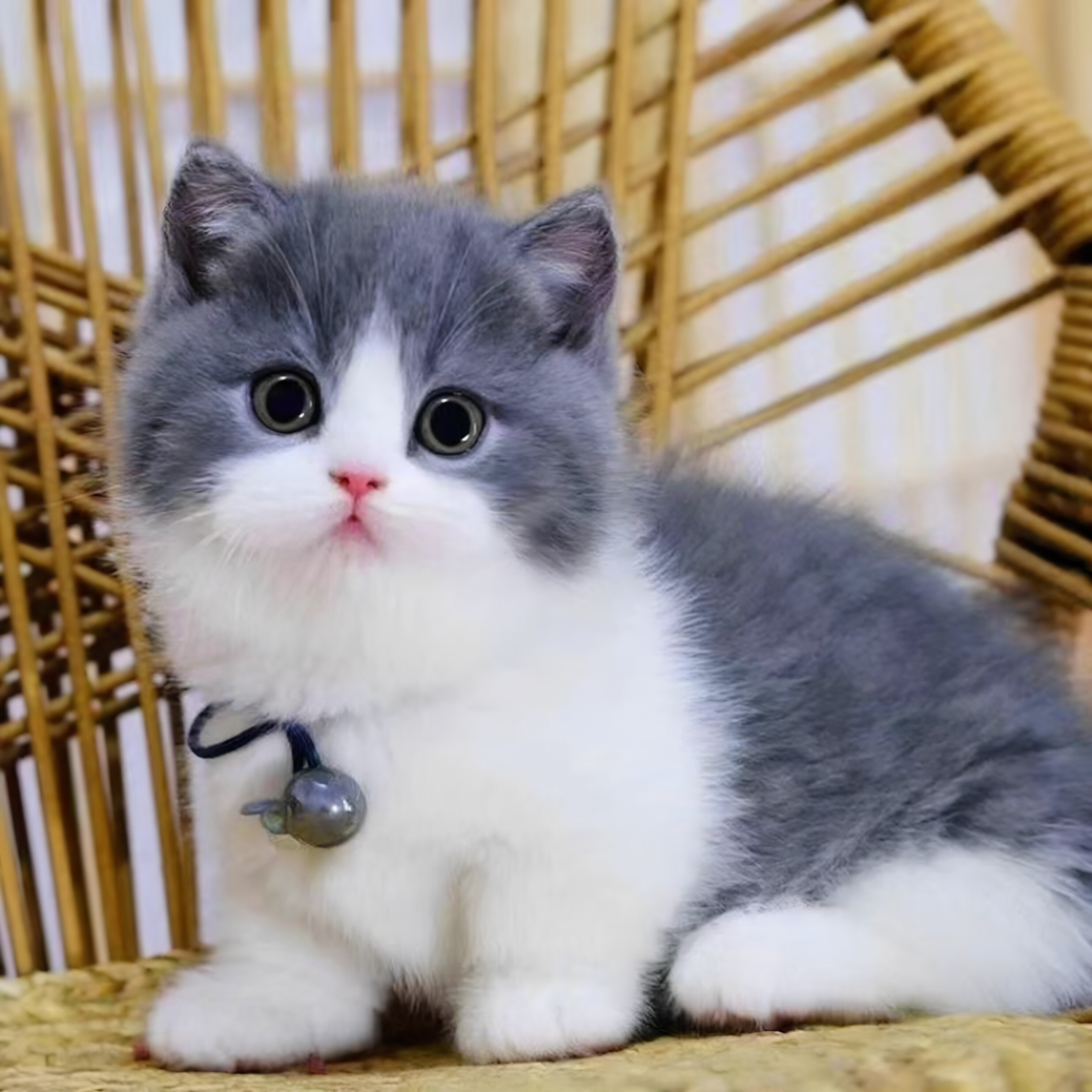 英短蓝白幼崽猫咪活体宠物小奶猫矮脚纯种长短毛猫（预付款定金）