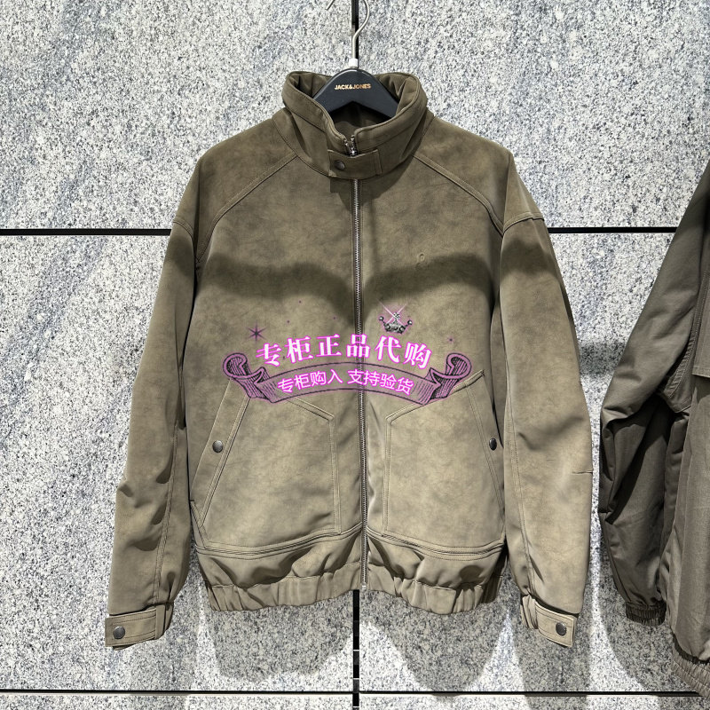 工装薄羽绒服杰克琼斯冬季印花保暖长袖 226423003 6905571388813