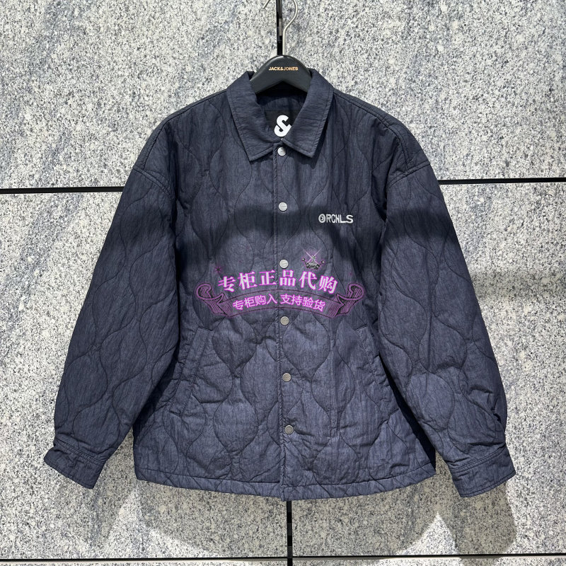 杰克琼斯冬季男装新款棉衣棉服廓形外套保暖长袖翻领潮226409025