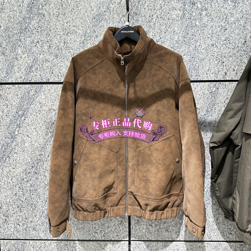 工装薄羽绒服杰克琼斯冬季印花保暖长袖 226423003 6905571388813