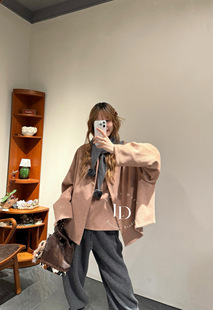 非实价2025冬季 欧洲站潮牌简约轻奢百搭宽松休闲舒适羊绒外套 新款