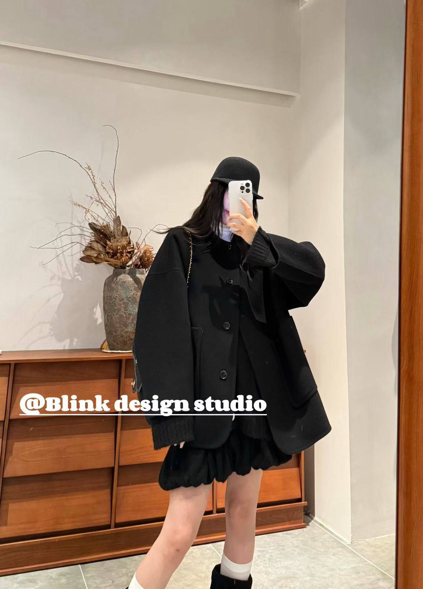 非实价2025冬季新款欧洲站潮牌简约轻奢百搭宽松休闲舒适羊绒外套