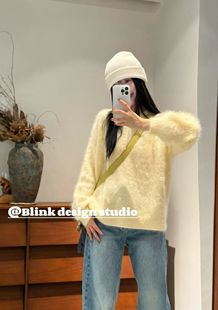 非实价2025冬季 欧洲站潮牌简约轻奢百搭宽松休闲舒适羊绒毛衣 新款