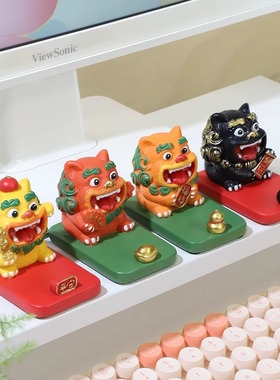 福建泉州文创纪念品石敢当小狮子手机支架桌面风狮爷摆件厦门特产