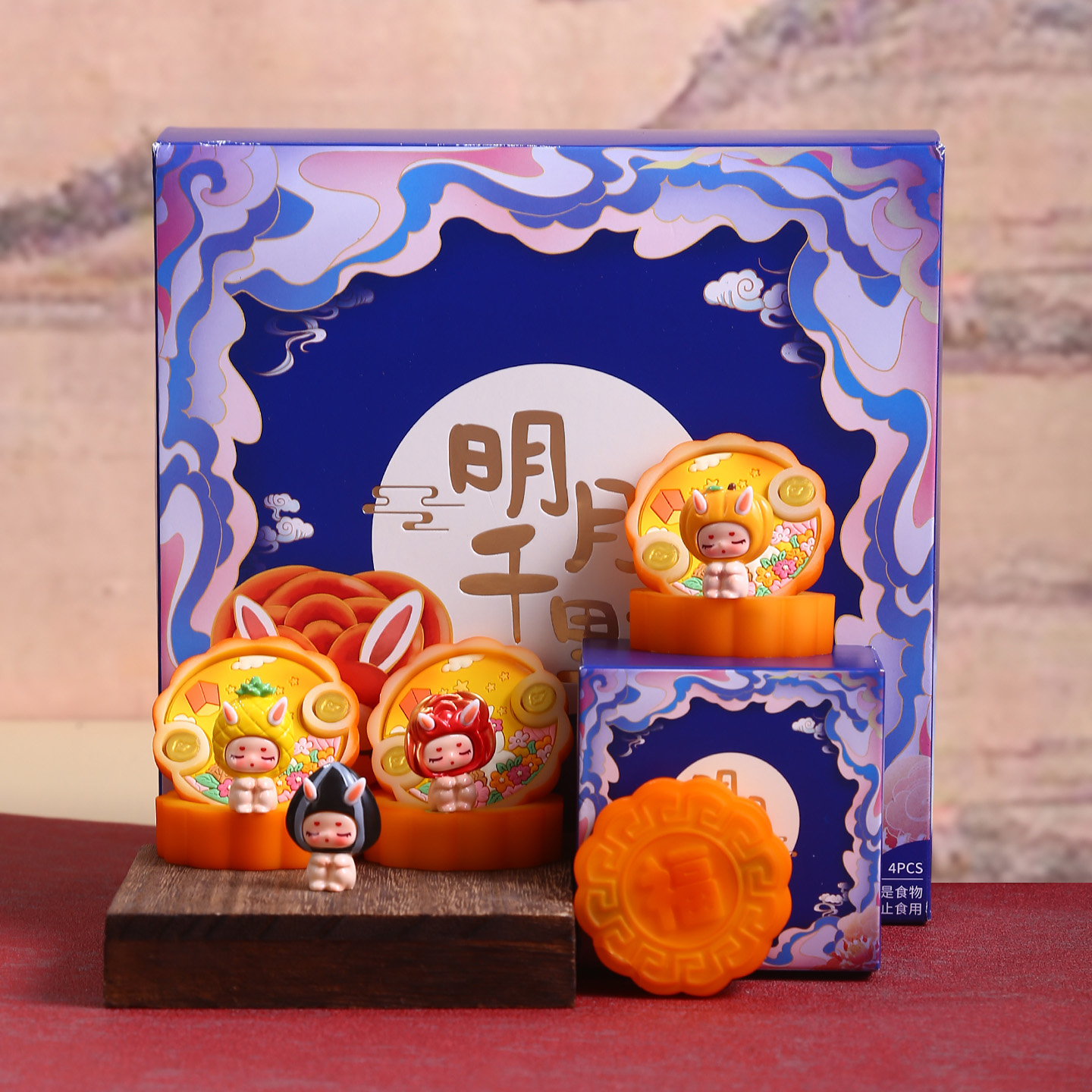 知月兔盲盒桌面摆件儿童卡通玩具