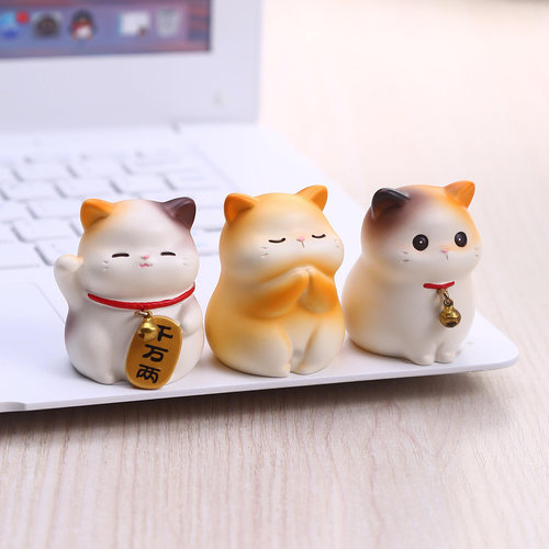 小招财猫蛋糕摆件解压治愈系礼物