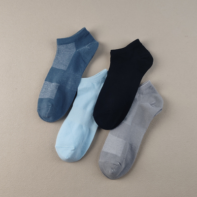 外贸库存尾货男士短袜春夏季薄款透气吸汗防臭棉袜运动网眼男袜子