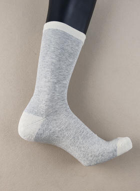 库存尾货男士毛巾底吸汗中筒袜秋冬季纯棉防臭透气简约灰色男袜子