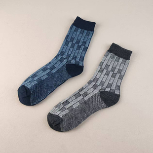 库存尾货男士 秋冬羊毛袜中筒舒适保暖商务复古男袜冬天长筒袜冬袜