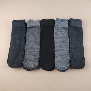 夏季 男士 透气袜子男款 薄款 丝袜男直筒男袜夏 中筒袜直板无后跟夏季