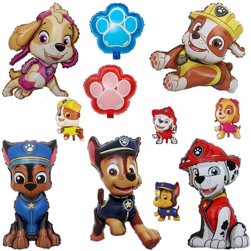 狗狗汪汪巡逻队气球pawpatrol卡通铝箔卡通气球儿童生日派对
