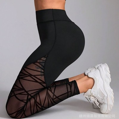 Spliced hollow belly cinching bottom pants拼接镂空收腹打底裤