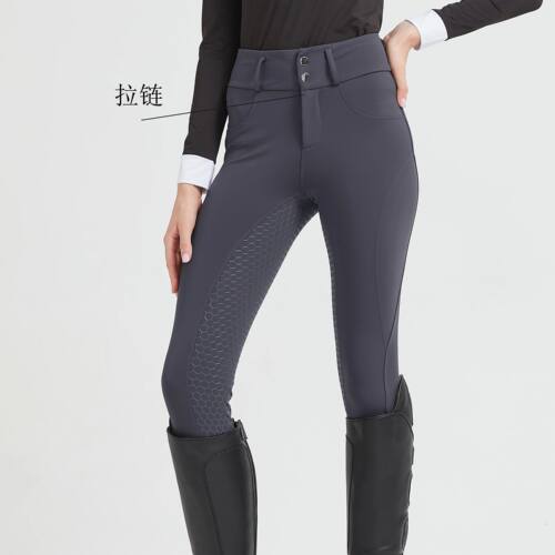 高腰硅胶马术阔腿免烫裤