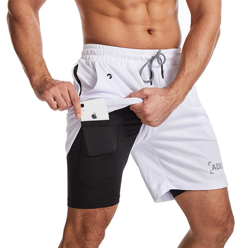 Skinny Quick Dry Casual Double Layer Shorts紧身速干休闲短裤