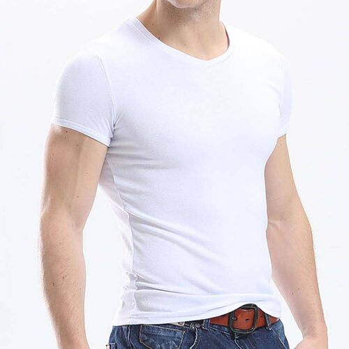 Solid Color Crew Neck Skinny Fitness T-Shirt纯色圆领紧身T恤