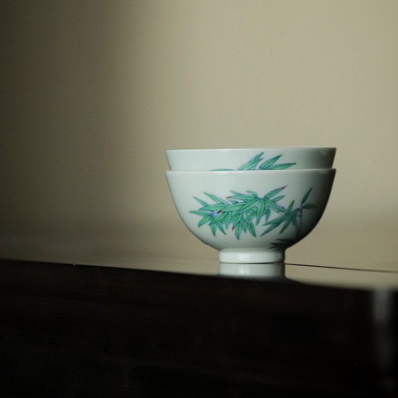 景德镇手工手绘茶杯品茗杯