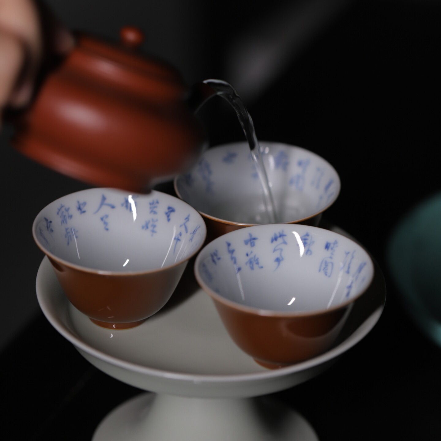 小白茶具//忘言造物愚彻系列品杯紫金釉水调歌头诗文工夫茶杯客杯