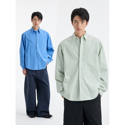 BUTTBILL长绒棉肌理感贴袋衬衫