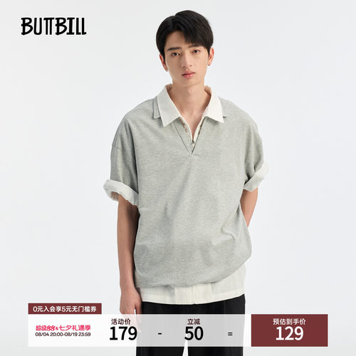 BUTTBILL复古凉感日系polo衫