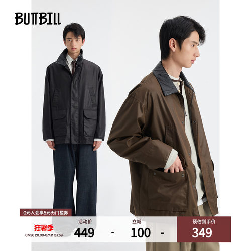 BUTTBILL做旧复古工装口袋夹克