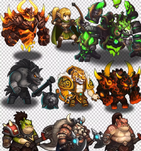 spine003-欧美卡通魔兽风格人物Spine骨骼动画191套